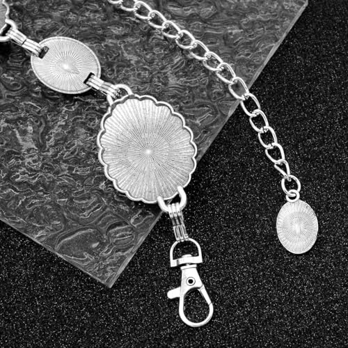 Women's Concho Chain Belt Western Cowgirl Metal Waist Chain | Belt for Dress - color: C Silver, size: M: 47.2 in