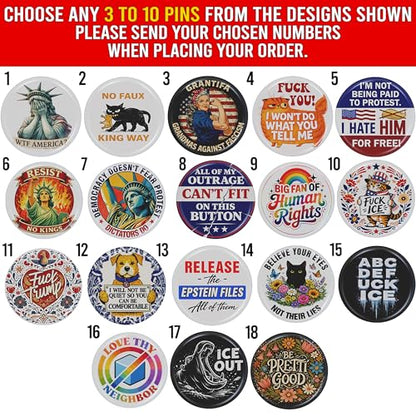 Minnesota State Abolish Ice Button Pin - Resistance Pinback - Ice Out Round Badge - Immigrant Rights Pins - Political Protest Pinback - Anti President Round Badge For Bags & Jacket - size: Choose 3–10 Pins