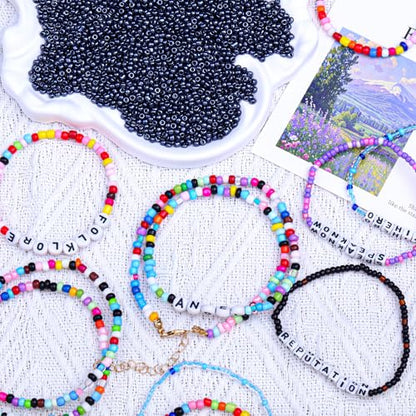 2000pcs Glass Seed Beads Bulk, 4mm 6/0 Mini Pony Spacer Small Individual Color Seed Beads for DIY Bracelet Necklaces Wrist Jewelry Making, Gunmetal Black - color: Gunmetal Black