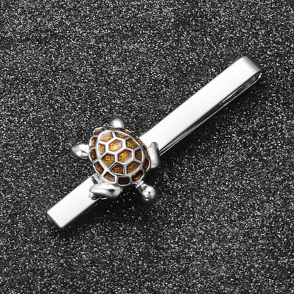 Christmas Tie Clips for Men 14k Gold Plated Silver Tie Pins with Cute Animal Deer/Lion/Dog/Cat Tie Bars Necktie Suit Tie Accessories Jewelry - style: Sea Turtle Tie Clips