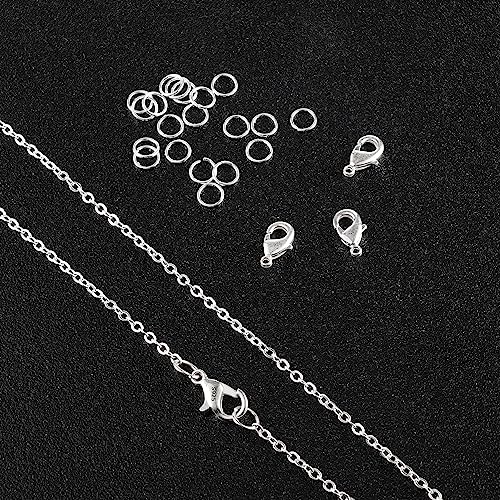 925 Sterling Silver Lobster Claw Clasps with Open Jump Rings Jewelry Making | 23PCS Small Lobster Claw Jump Rings Necklace Chains Connect Link Repair kit Supplies 925 Jewelry Findings Replacement Set - color: 23PcsA