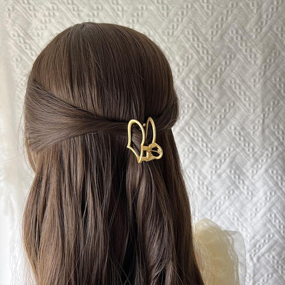 Small Gold Heart Hair Clip for Women - Cute Mini Hairpin Accessory for Half Hair - Alloy Metal Fashion Hair Clips 1PCS - color: Heart