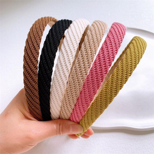 New Maillard Color Padded Headbands, Elegant Volume Boost Hair Hoops, Versatile Hair Bands for Face Washing & Daily Outdoor Wear (Classic 6 colors -6 pieces set) - color: Classic 6 colors -6 pieces set