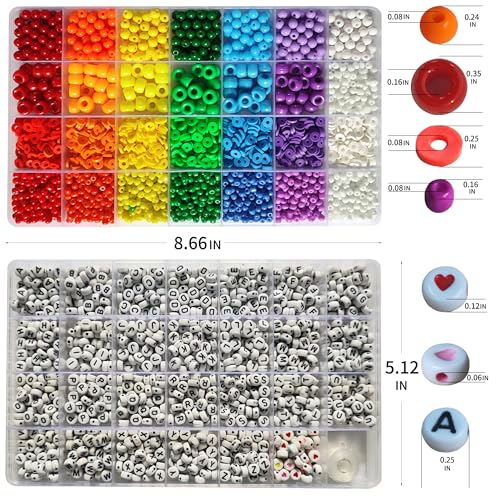 Gay Pride Rainbow Beads Bracelet Jewelry Making Kit, Pride Month Multicolor Pony Beads Heishi Beads for LGBTQ+ Friendship Letter Beads Art DIY Craft Kit, Necklaces or Earrings Making Kit, 2 Boxes