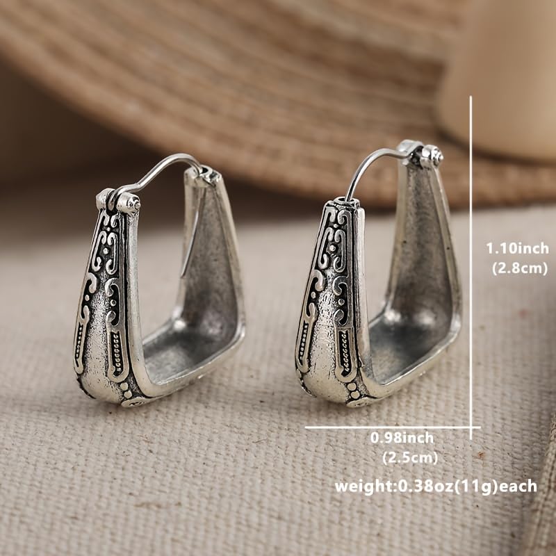 Retro Exaggerated Drop Earrings Personality Vintage Carved Dangle Earrings Daily Accessories Party Valentine's Day Jewelry Gifts for Women - style: Retro Style 1-1