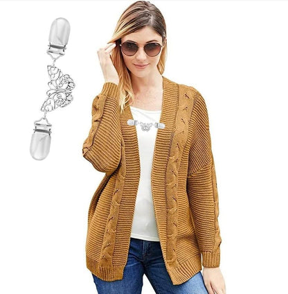 3 Styles Vintage Shirts Dresses Shawl Clips for Women Girls Retro Cardigan Collar Clips Brooch for Clothing - style: Style 1