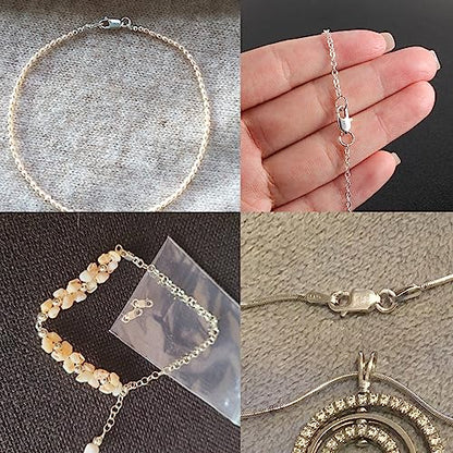 925 Sterling Silver Jewelry Making Lobster Clasps with Open Jump Rings Set | Small Spring Italian Clasps Lobster Claw Jump Rings Necklace Chains Connect Link Repair kit Supplies 925 Jewelry Findings - color: 23PcsB