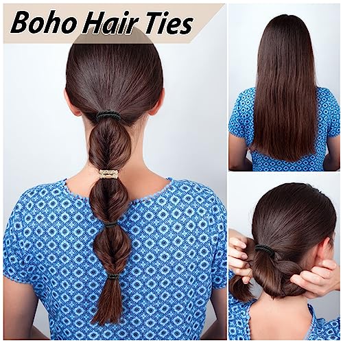 KANPRINCESS Boho Hair Tie Bracelets - Elastic Bands for Women's Ponytails, Daily Life, Sports, and Work (20pcs) - color: Set6