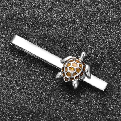 Christmas Tie Clips for Men 14k Gold Plated Silver Tie Pins with Cute Animal Deer/Lion/Dog/Cat Tie Bars Necktie Suit Tie Accessories Jewelry - style: Sea Turtle Tie Clips