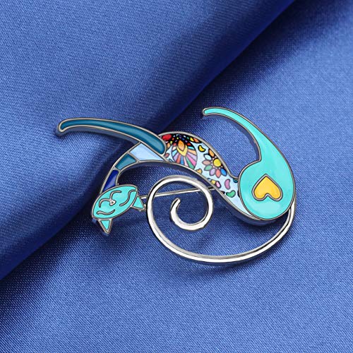 NEWEI Cat Brooch Pins for Women Girls Jacket Bag Charms Cat Pins Jewelry Gifts - color: Cobalt Blue