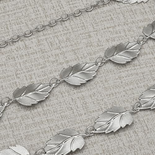 Metal Waist Chain Body Jewelry Link Belt for Women Girls - color: Silver 2, size: M: 43.3 in (110 cm)