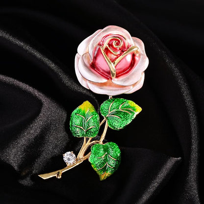 Flower Brooch for Women Rhinestone Pearl Zirconia Flower Lapel Pin Birthday Holiday Gift for Mother Wife Girlfriend - color: 04