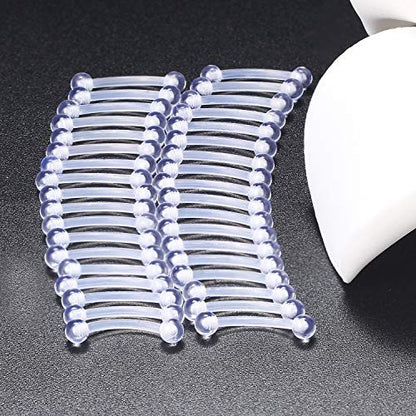 16G Clear Plastic Curved Barbells Eyebrow Ring Snake Eyes Tongue Rings Acrylic Bioflex Cartilage Helix Tragus Earrings Nipple Belly Lip Ring Piercing Retainer Length 6mm 8mm 10mm 12mm 36pcs - color: 36Pcs 16G 10mm