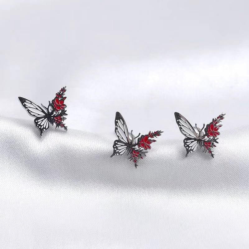 14G Butterfly Tongue Rings for Women Stainless Steel Tongue Barbell Tongue Piercing Jewelry
