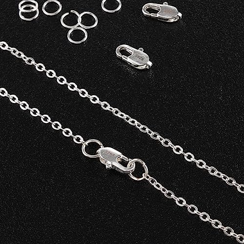 925 Sterling Silver Jewelry Making Lobster Clasps with Open Jump Rings Set | Small Spring Italian Clasps Lobster Claw Jump Rings Necklace Chains Connect Link Repair kit Supplies 925 Jewelry Findings - color: 23PcsB