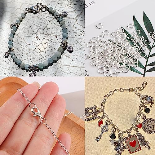 925 Sterling Silver Lobster Claw Clasps with Open Jump Rings Jewelry Making | 23PCS Small Lobster Claw Jump Rings Necklace Chains Connect Link Repair kit Supplies 925 Jewelry Findings Replacement Set - color: 23PcsA