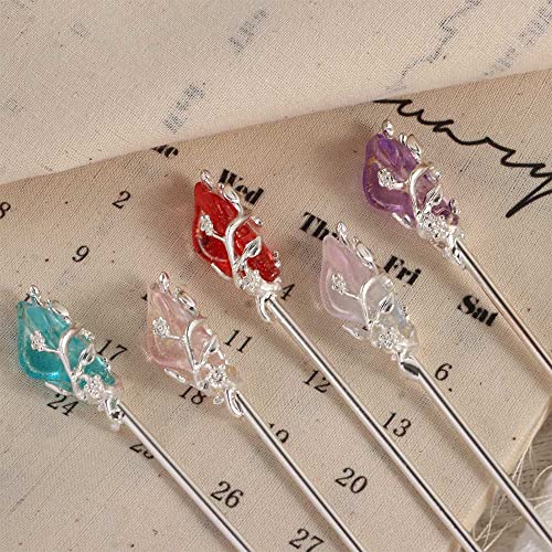Leadigol Hair Stick Jewelry Headwear Hair Fork Classic Hanfu Accessories Metal Vintage Hair Chopsticks