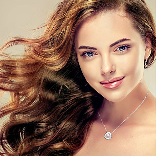 "Lovely Rose" High Polished 925 Sterling Silver Earrings with 7mm Natural Freshwater Pearl - style: Necklace pendant