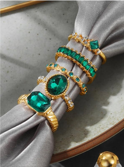 Chunky Stackable Rings Set For Women Open Adjustable Bold Thick Geometric Knuckle Rings Minimalist Statement Jewelry Gift - style: Style 7
