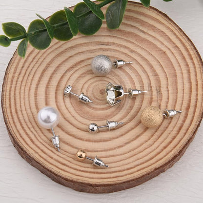 Pearl Stud Earrings for Women Elegant Trendy Round Cubic Zirconia Earrings Studs Pearl Cz Studs Earring for Women - color: black