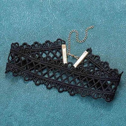 Zoestar Lace Choker Necklace Statement Necklaces for Women - color: 1 black