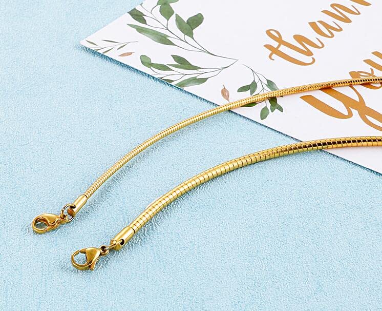 JAJAFOOK Minimalist Round Gold-Tone Bar Necklace Simple Fashion High Neck Choker Female King Neckwire - color: Gold-17.7in*2mm