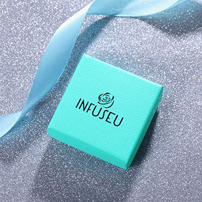 INFUSEU Unique Initial Necklaces for Women Girls Small Heart Letter Jewelry, Meaningful Personalized Gifts - style: D