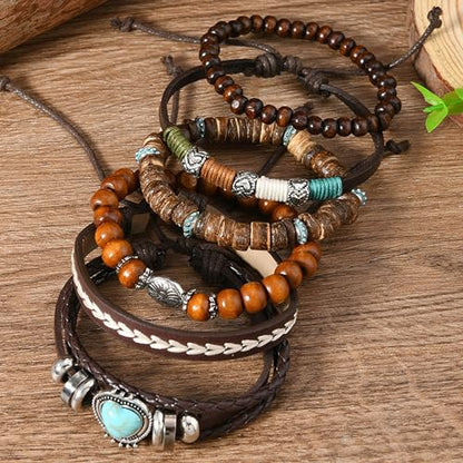 Long tiantian Boho Bracelets for Women Stackable Wooden Bracelet Western Beaded Bracelet Stack Boho Fashion Trendy Jewelry Gifts - color: A1:boho bracelets