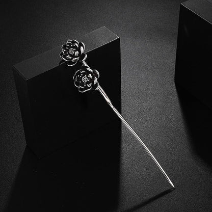 Hairpin Lotus Silver Chinese Hanfu Handmade - 1pcs 6.3inch Hair Stick, Hair Fork, Hair Clip, Hair Accessories for Women Girls Long Hair - color: Lotus