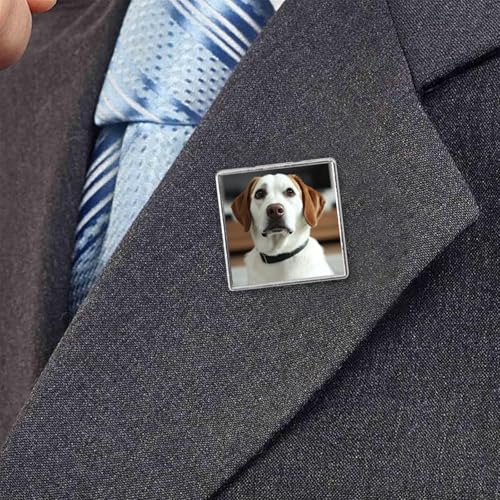 Custom Pins Custom Button Pins Customized Buttons Customized pin for Men - color: Square and Silver