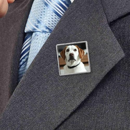 Custom Pins Custom Button Pins Customized Buttons Customized pin for Men - color: Square and Silver