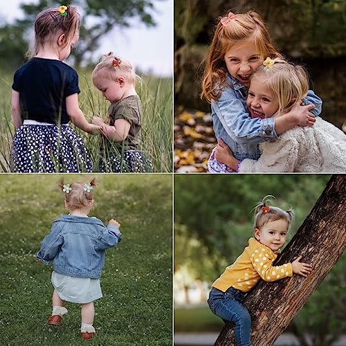 Cute Cartoon Elastic Hair Ties for Baby Girls, Rubber Bands Hair Bands Ropes Ponytail Holder for Toddlers (Random 2 Sets, Mixed Styles) - color: random 2 sets