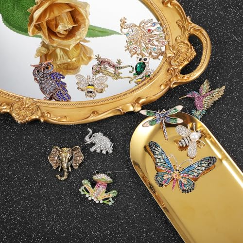 12pcs Women Brooches Bulk Set,Rhinestone Crystal Vintage Brooch Pins,Retro Broches Pin for Women Mother's Day Gifts Christmas Gifts - style: Animal
