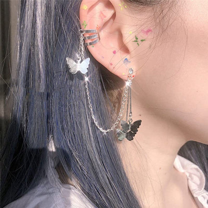 22Pcs Ear Cuffs Set for Women, No Piercing Cuff Earrings Chain Wrap Earrings Tassel Clip On Ear