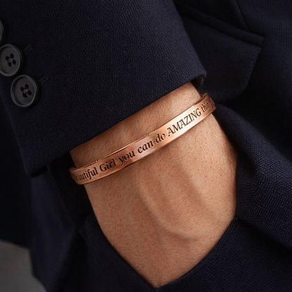 Touchstone Inspirational Copper Engraved Magnetic Bracelets for Women-Personalized Jewelry Gifts for Best Friend/Mom/Daughter/Sister- In a Gift Box Beautiful Girl You Can Do Amazing Things - style: Beautiful Girl You Can Do Amazing Things