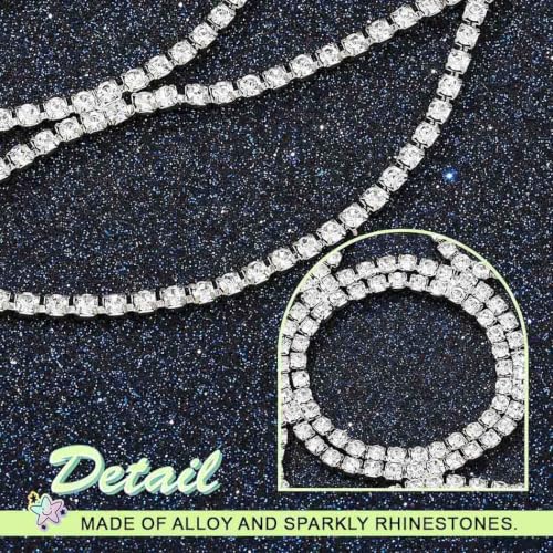 Rhinestone Head Chain 1920s Mesh Flapper Headpiece for Women | 20s Cap Roaring Hair Accessories,Bling Crystal Wedding Prom Head Jewelry