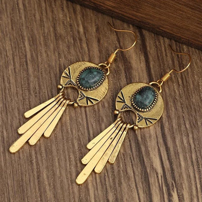 Retro Exaggerated Drop Earrings Personality Vintage Carved Dangle Earrings Daily Accessories Party Valentine's Day Jewelry Gifts for Women - style: Retro Style 11