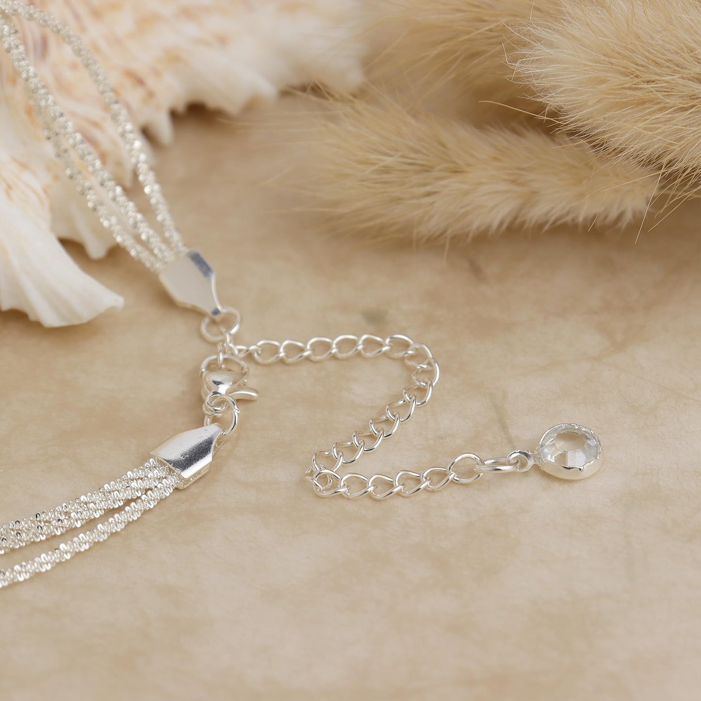 Dainty Gold Shell Pearl Charm Ankle Bracelet for Women Trendy non-Tarnish Adjustable Anklet Summer Beach Fashion Jewelry Gift - color: Silver Layered
