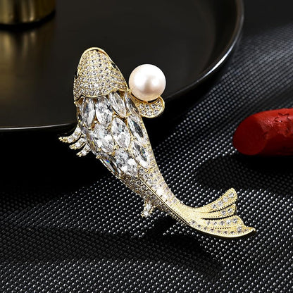 Brooches and Pins for Women Elegant Flower Pearl Brooches Costume Broches Jewelry Lady Christmas Pin for Women - style: GD-1144