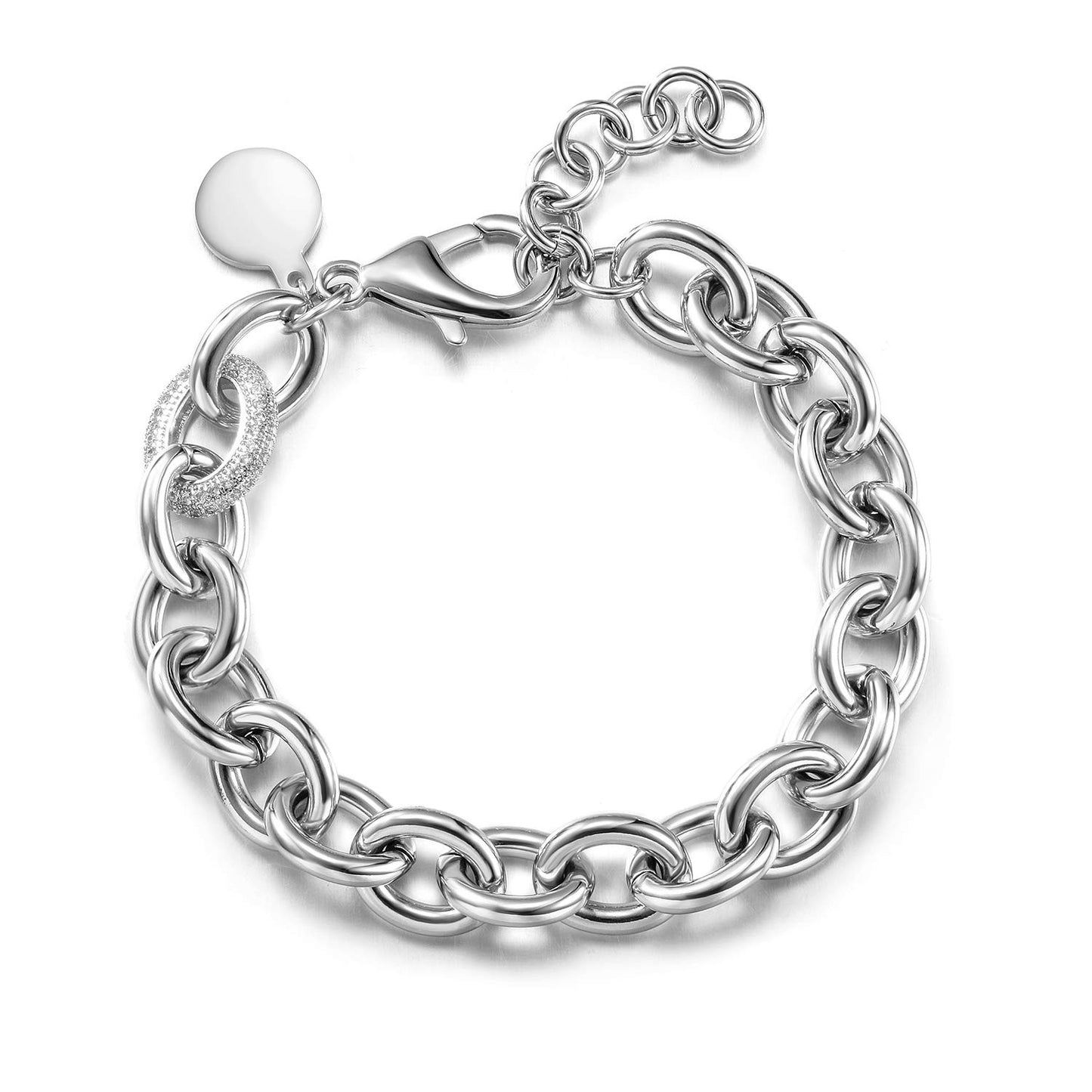 14K Gold Plated Link Chain Bracelets for Women, Dainty Silver Beaded Stackable Bracelet, Trendy Charm Jewelry for Her, Fits 6.0”–8.0” Wrists - color: 9.0" Medium Original