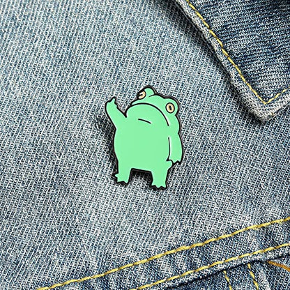 Cute Enamel Lapel Pins Set Brooches Pin Badges Frog Brooch Pins for Backpacks Clothes Bags