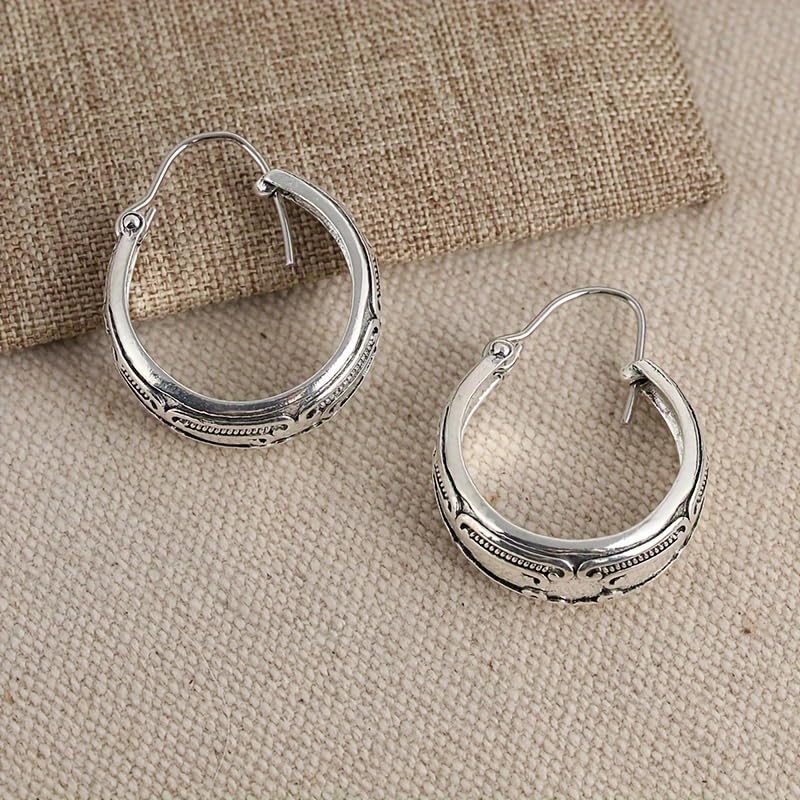 Retro Exaggerated Drop Earrings Personality Vintage Carved Dangle Earrings Daily Accessories Party Valentine's Day Jewelry Gifts for Women - style: Retro Style 1
