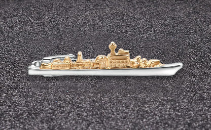 Yoursfs Unique Ship Car Tie Clips for Men Novelty Cool Transportation vehicles Tie Clip Bar Pins Men's Fashion Jewelry - style: Gold Silver Ships