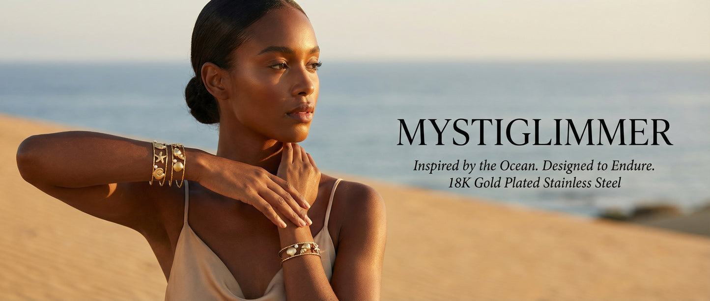 Starfish Open Cuff Bracelet for Women – 18K Gold Plated Stainless Steel, Adjustable Ocean-Inspired Arm Cuff, Waterproof, Hypoallergenic Beach Jewelry Gift - color: 3 Starfish